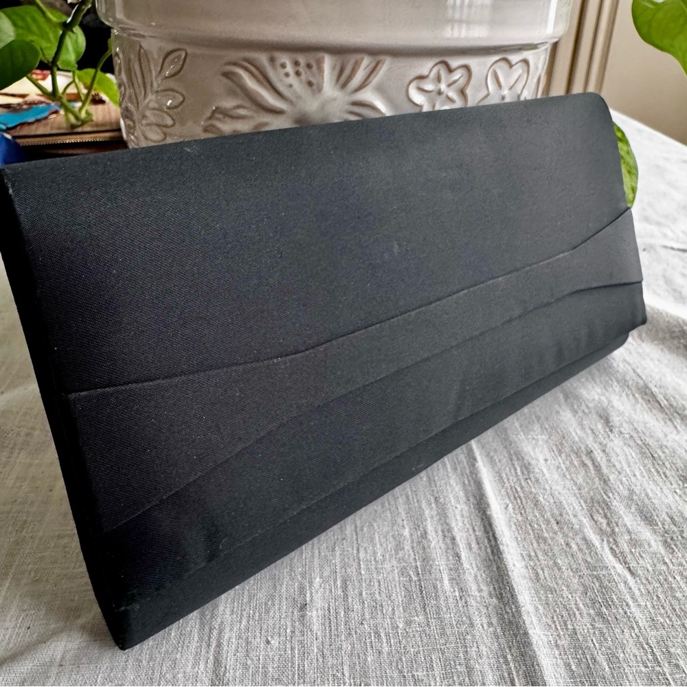 Vintage Elegant Black Clutch Bag Carolyne Barton night - Picture 3 of 10